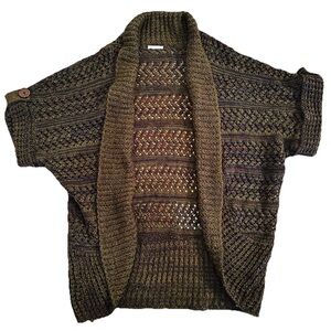 Women’s Cardigan Open Front S Indie Green Blue Purple Boho Cottagecore Casual